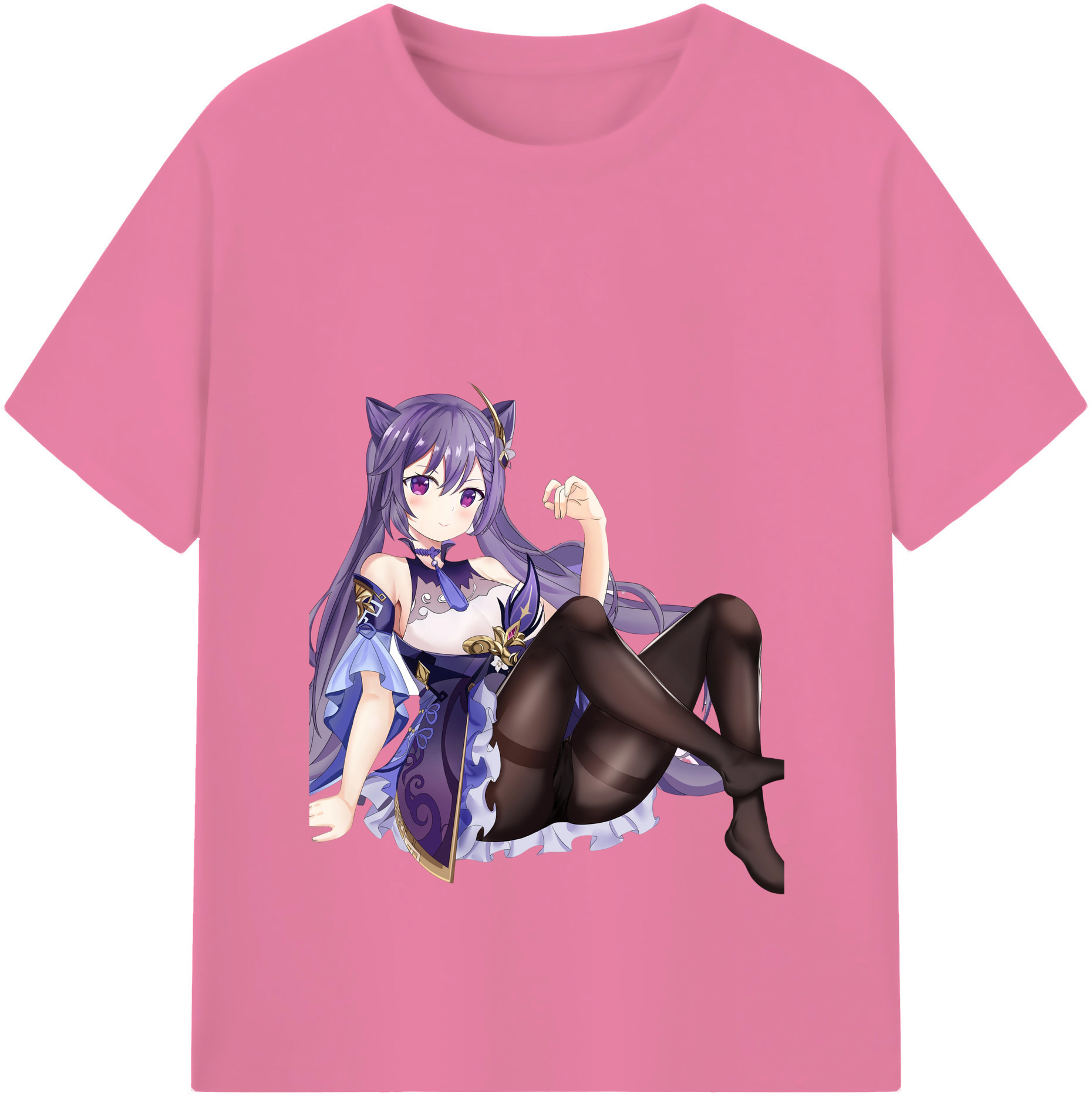 げんし神 刻晴 こくせい genshin Kokusei 綿100％半袖Tシャツ（フロントプリント）